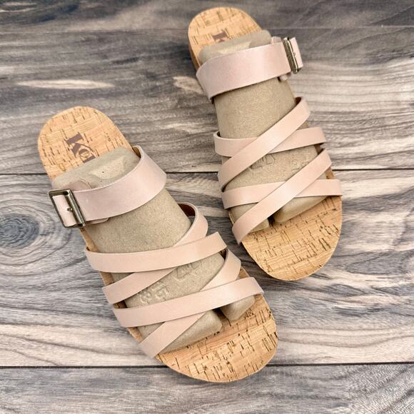 Kork-Ease Light Tan Strappy Sandals - Picture 2 of 11